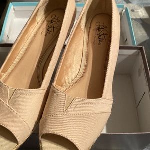 Brand new, canvas beige esp. shoes